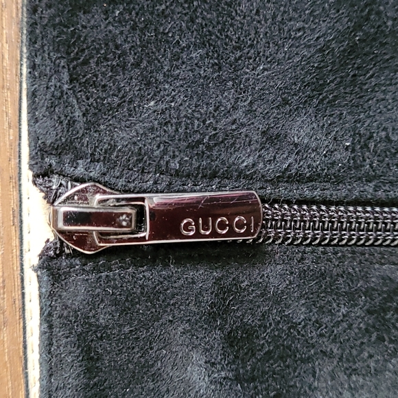 Gucci Vintage Pointed Toe High Knee Suede Boots With Stiletto Heels - Picture 6 of 15